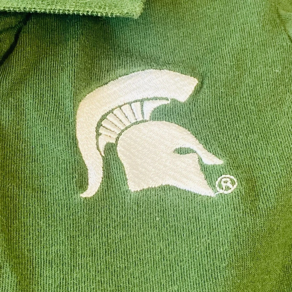 Michigan State Spartans LIttle King Polo Green Dress 18‎ mo Embroidered Logo